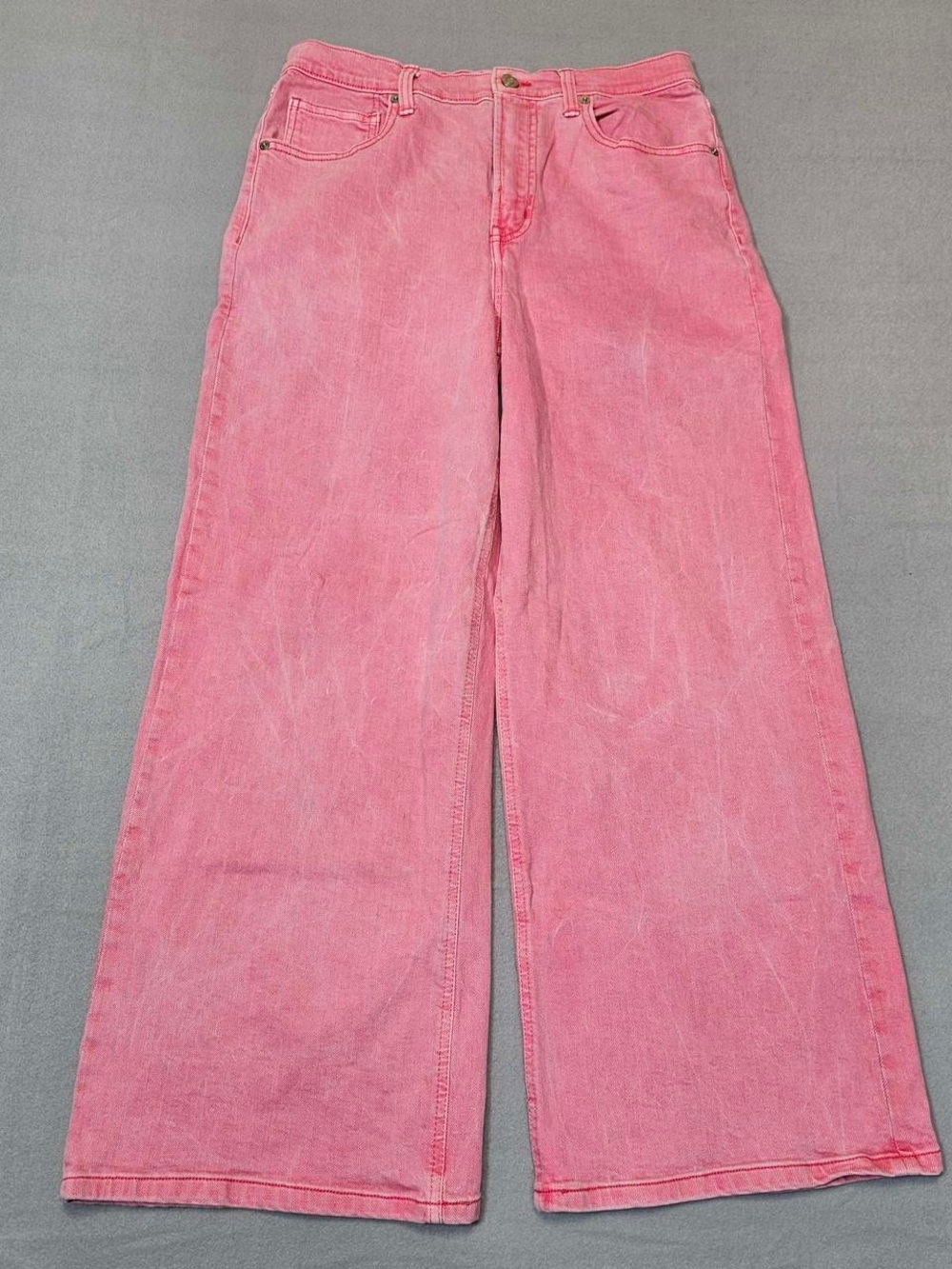 Pink Wide-Leg Women’s Jeans - Gap - High Rise Stride Ankle Size 31 / 12R